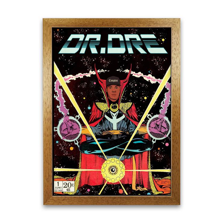 Dr dre retro music poster framed wall art print