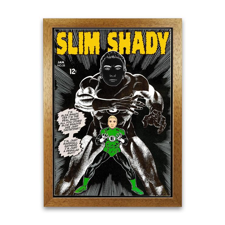 Eminem slim shady  music poster framed wall art print
