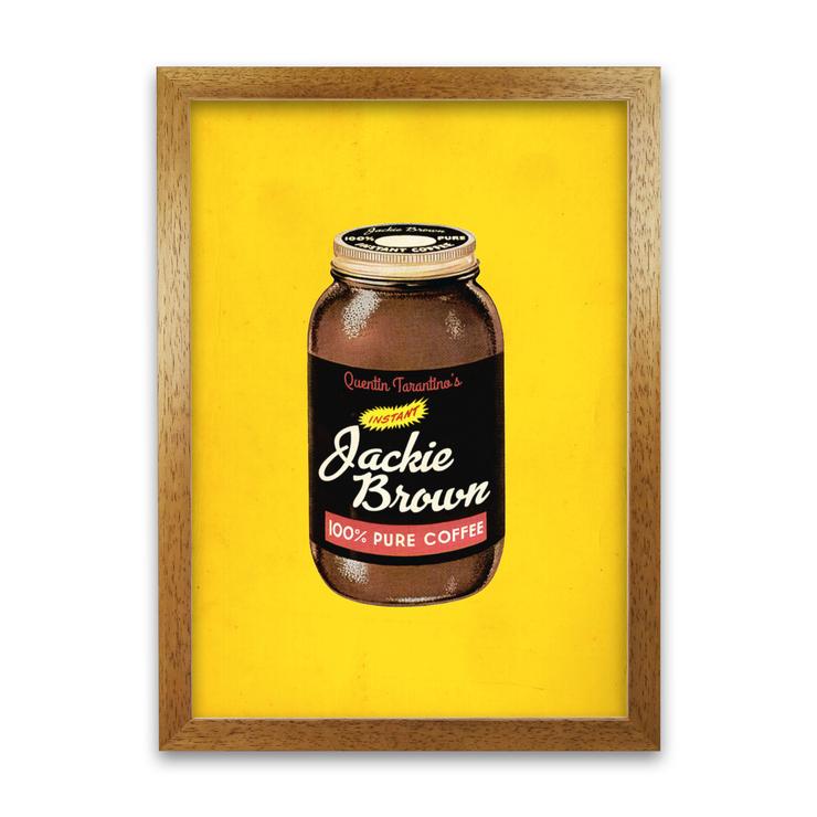 Jackie brown retro movie poster framed wall art print