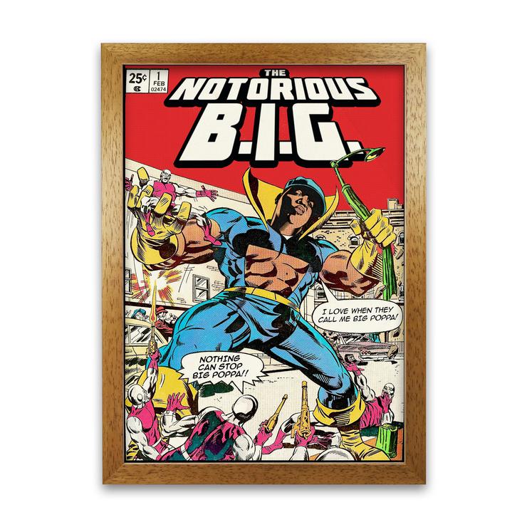 The notorious big retro music poster framed wall art print