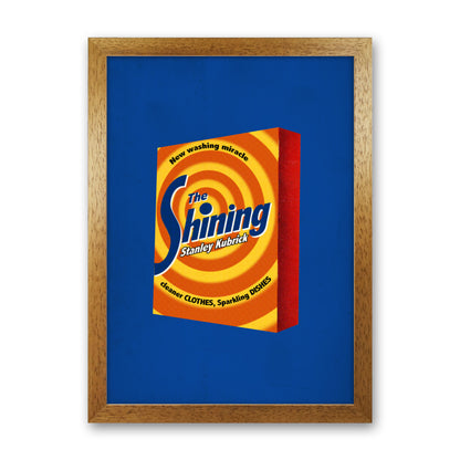 Shining Shot by David Redon Retro Movie Poster Framed Wall Art Print Oak Grain