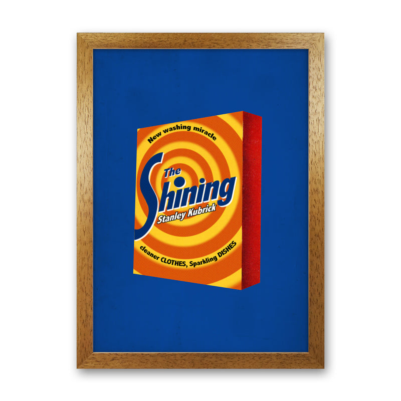 Shining Shot by David Redon Retro Movie Poster Framed Wall Art Print Oak Grain