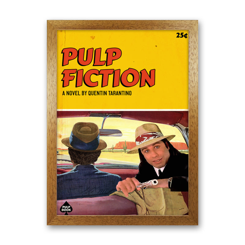 Pulp by David Redon Retro Movie Poster Framed Wall Art Print Oak Grain