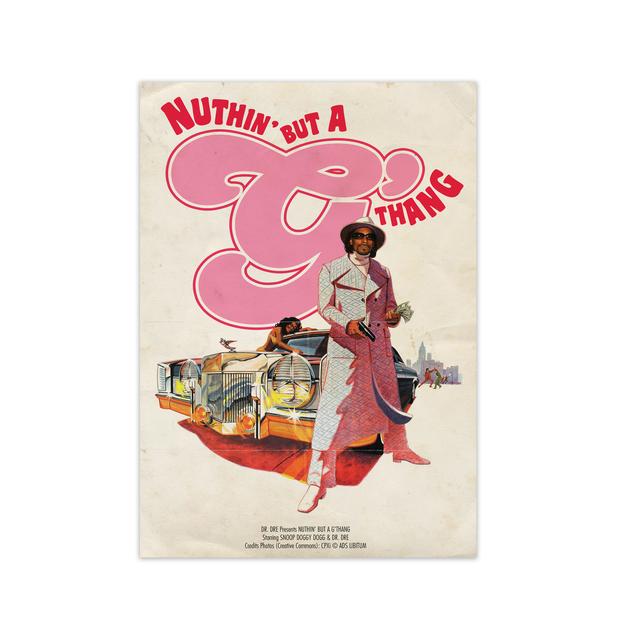 Nuthin but a g thang retro music poster framed wall art print