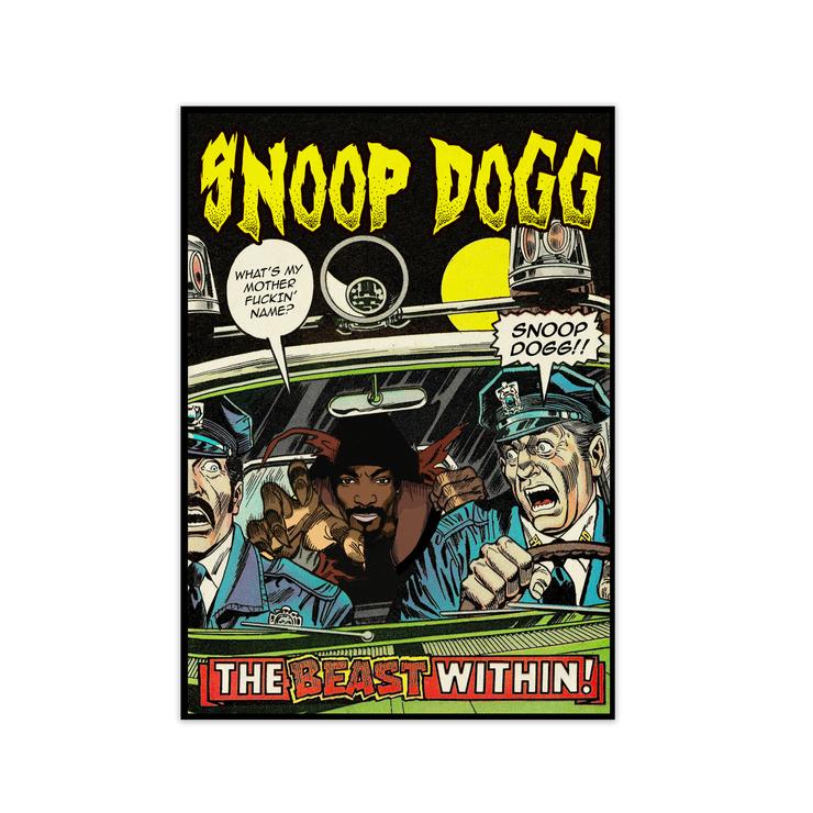 Snoop dog the beast within retro music poster framed wall art print