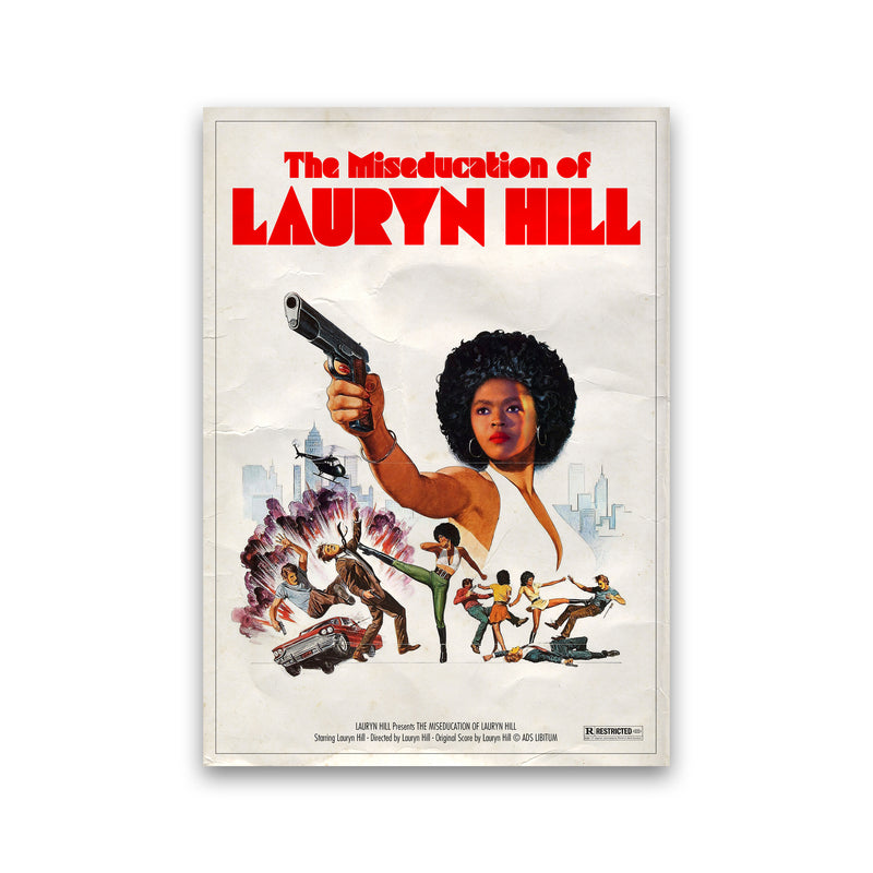 Miseducation of Lauryn Hill by David Redon Retro Music Poster Framed Wall Art Print Print Only