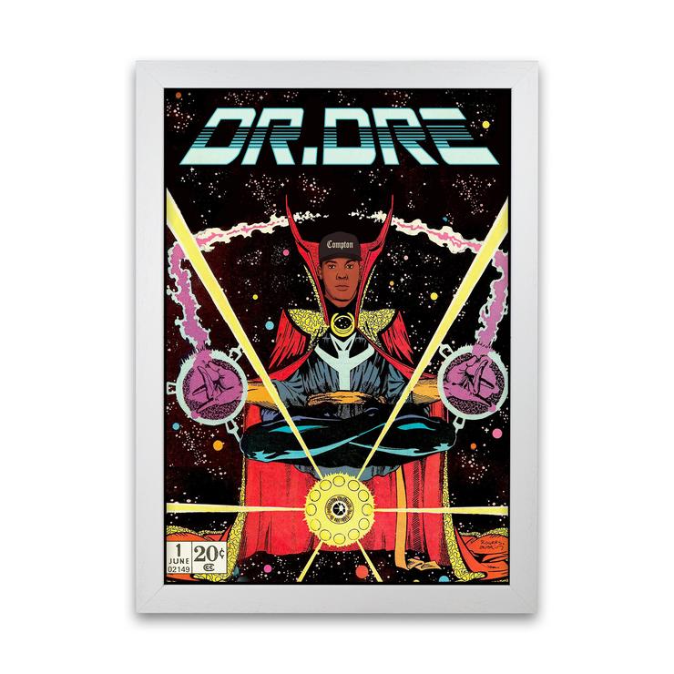 Dr dre retro music poster framed wall art print
