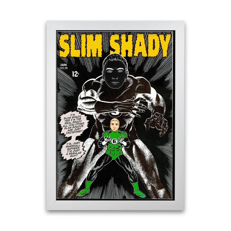 Eminem slim shady  music poster framed wall art print