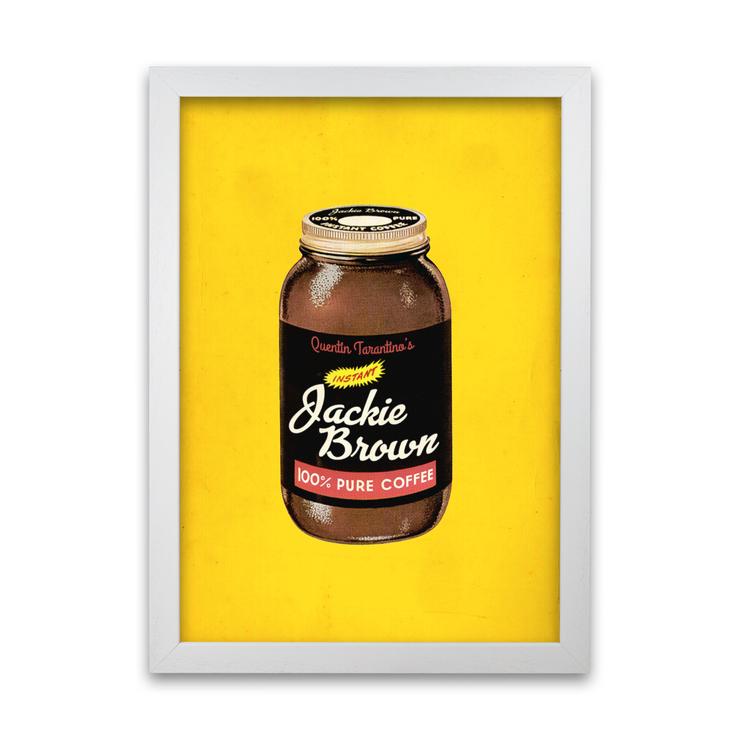 Jackie brown retro movie poster framed wall art print