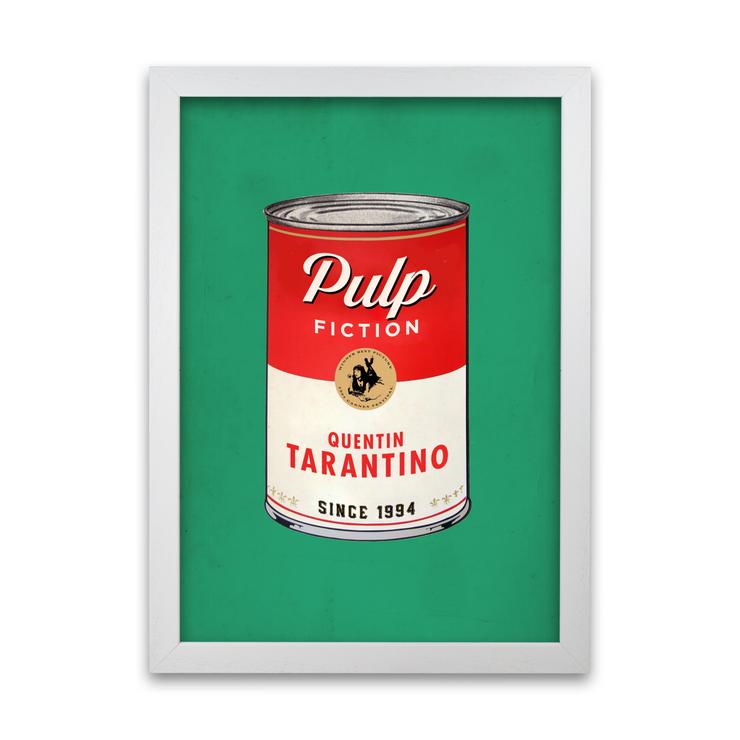 Pulp Fiction Retro Movie Poster Framed Wall Art Print