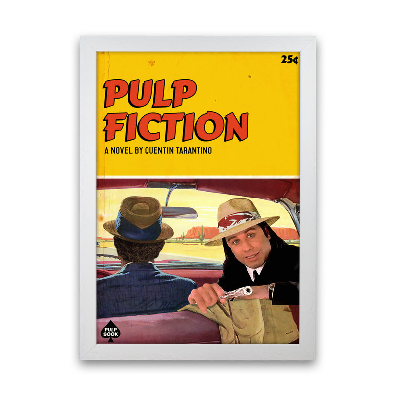 Pulp by David Redon Retro Movie Poster Framed Wall Art Print White Grain