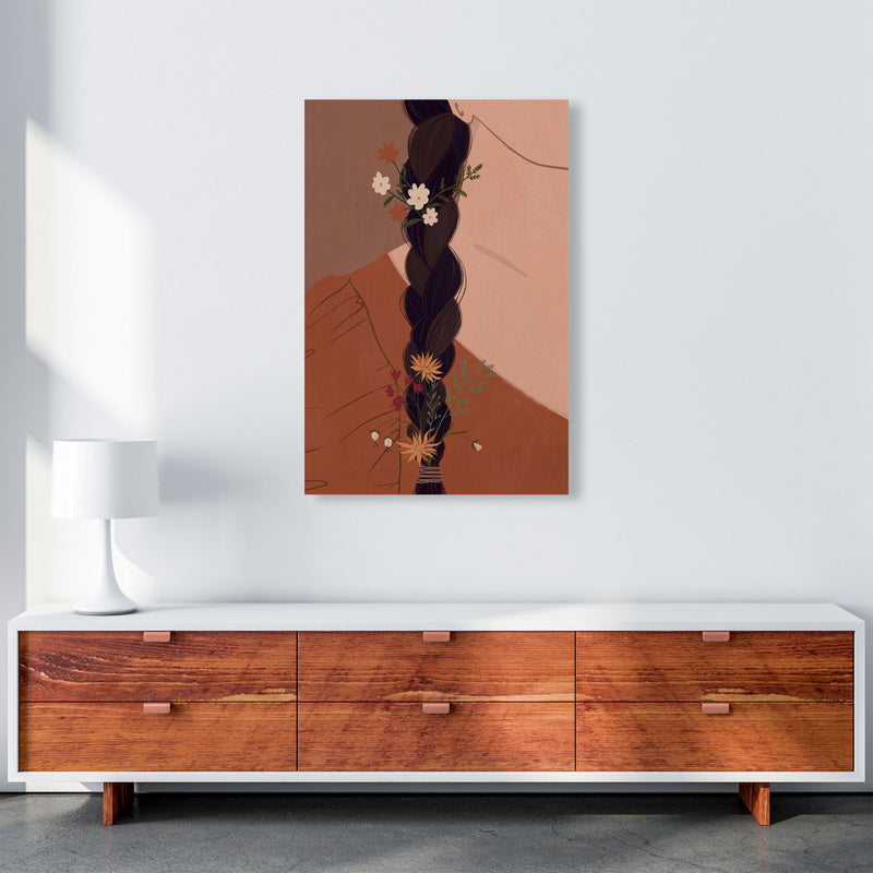 Girl Wildflower Art Print by Essentially Nomadic A1 Canvas