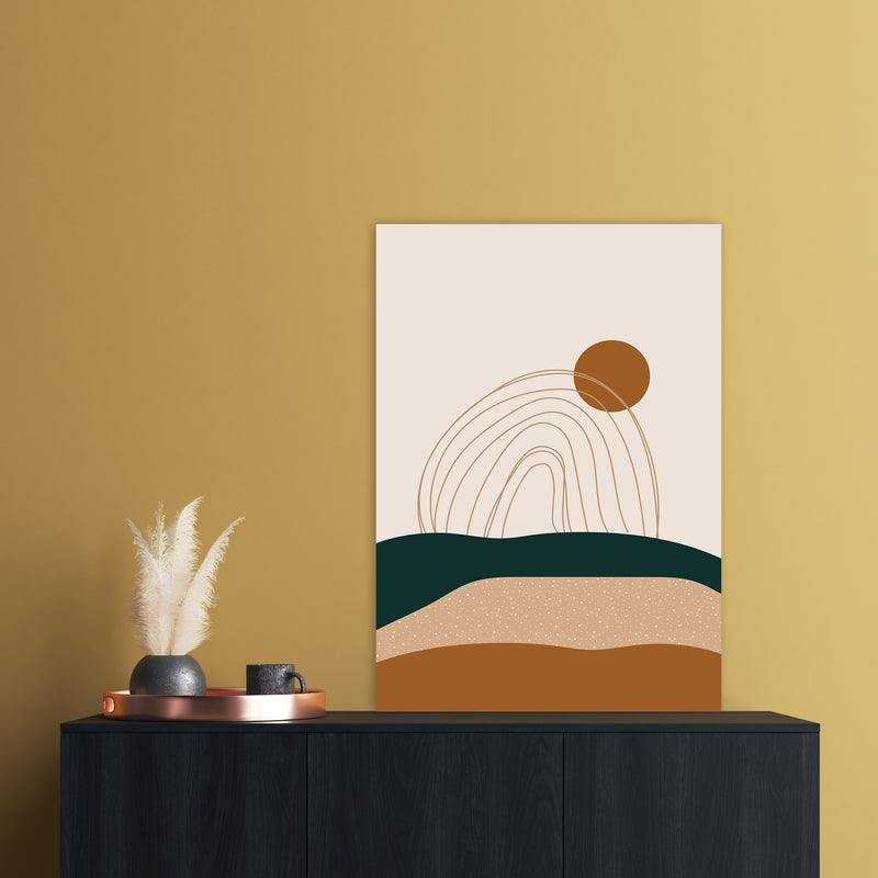 Abstract Rainbow Landscape Art Print by Essentially Nomadic A1 Black Frame