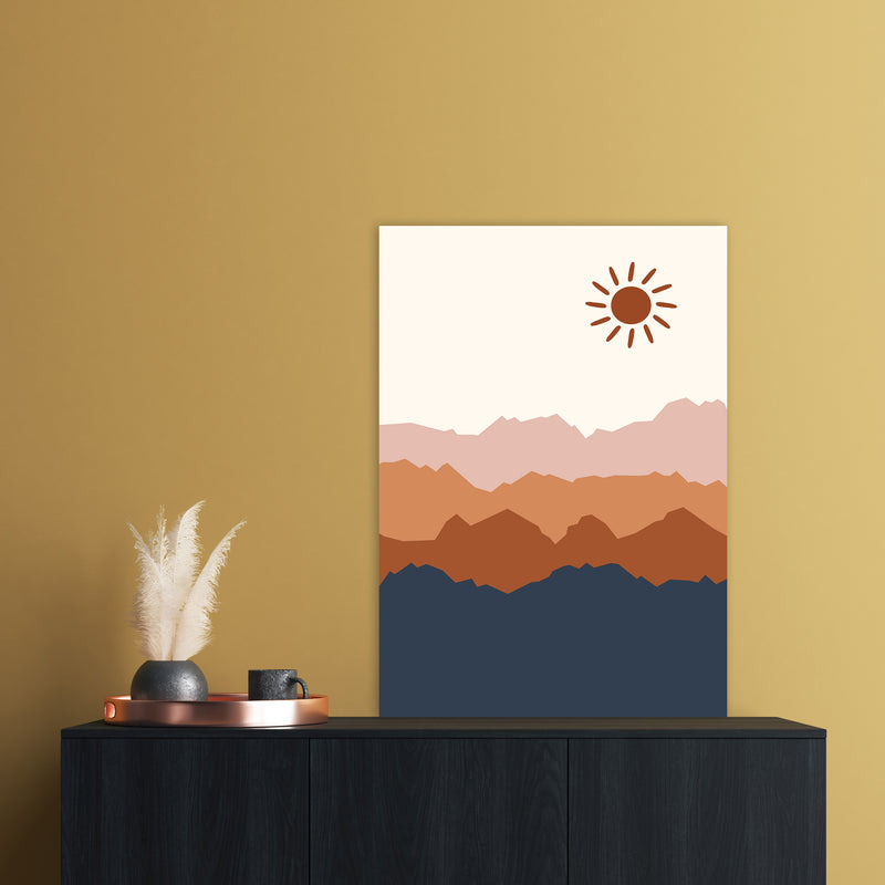 Sun Blue Mountain 02 Art Print by Essentially Nomadic A1 Black Frame