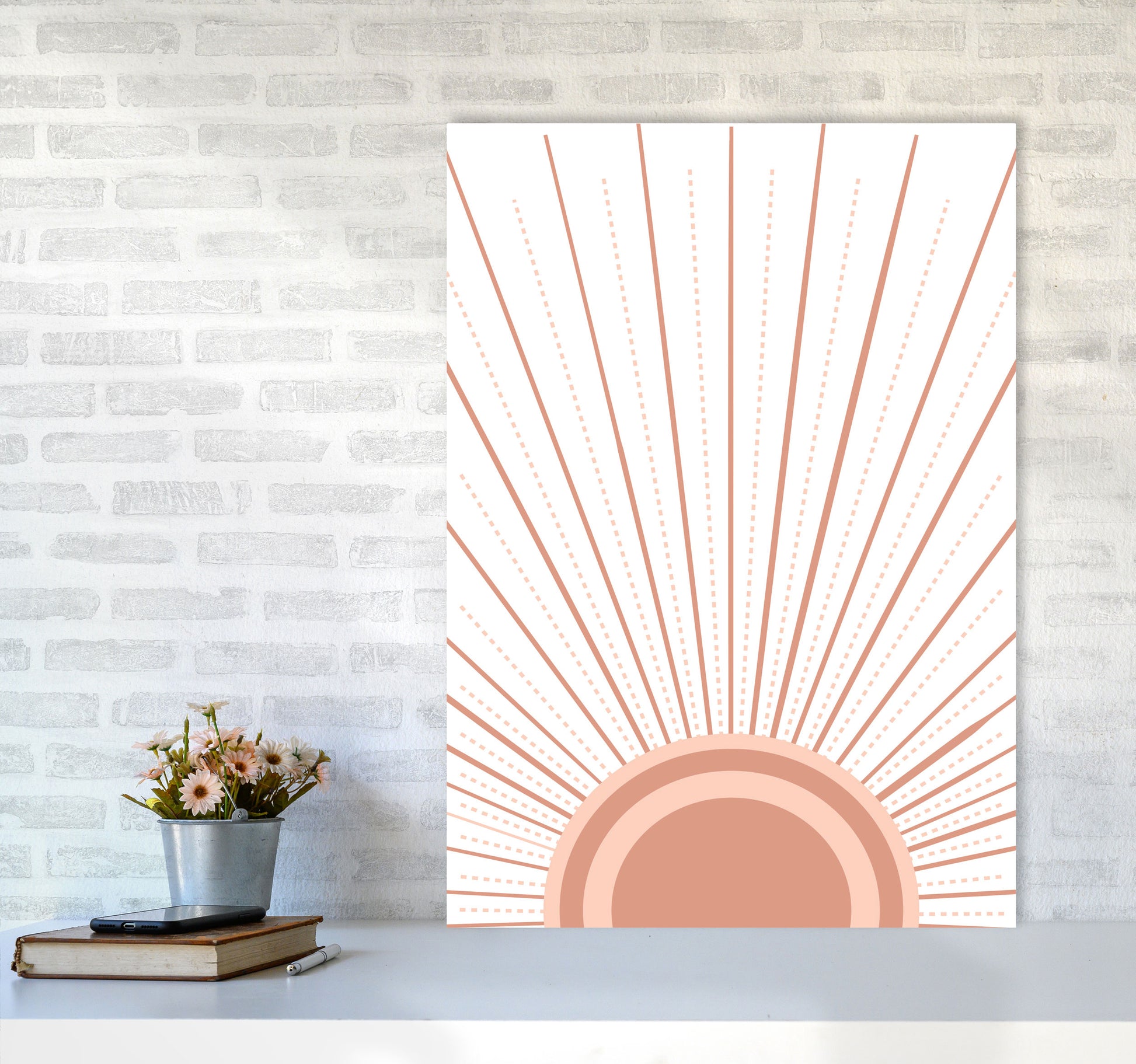 Boho Sunrise Art Print by Essentially Nomadic A1 Black Frame