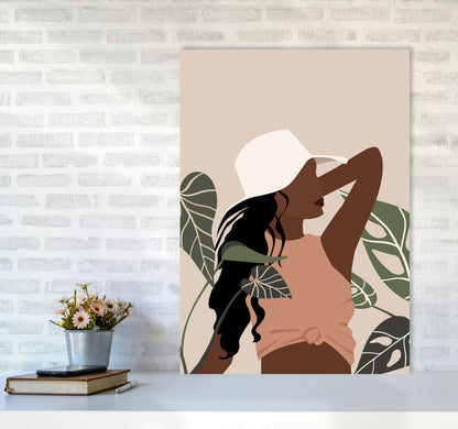 Girl Black Woman Art Print by Essentially Nomadic A1 Black Frame