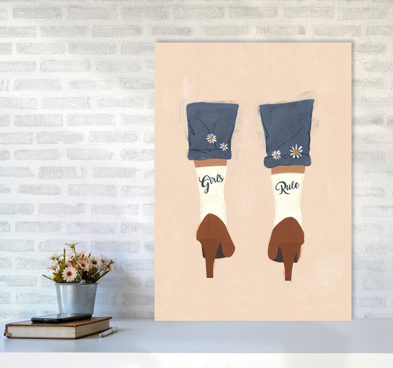 Girls Rule Art Print by Essentially Nomadic A1 Black Frame