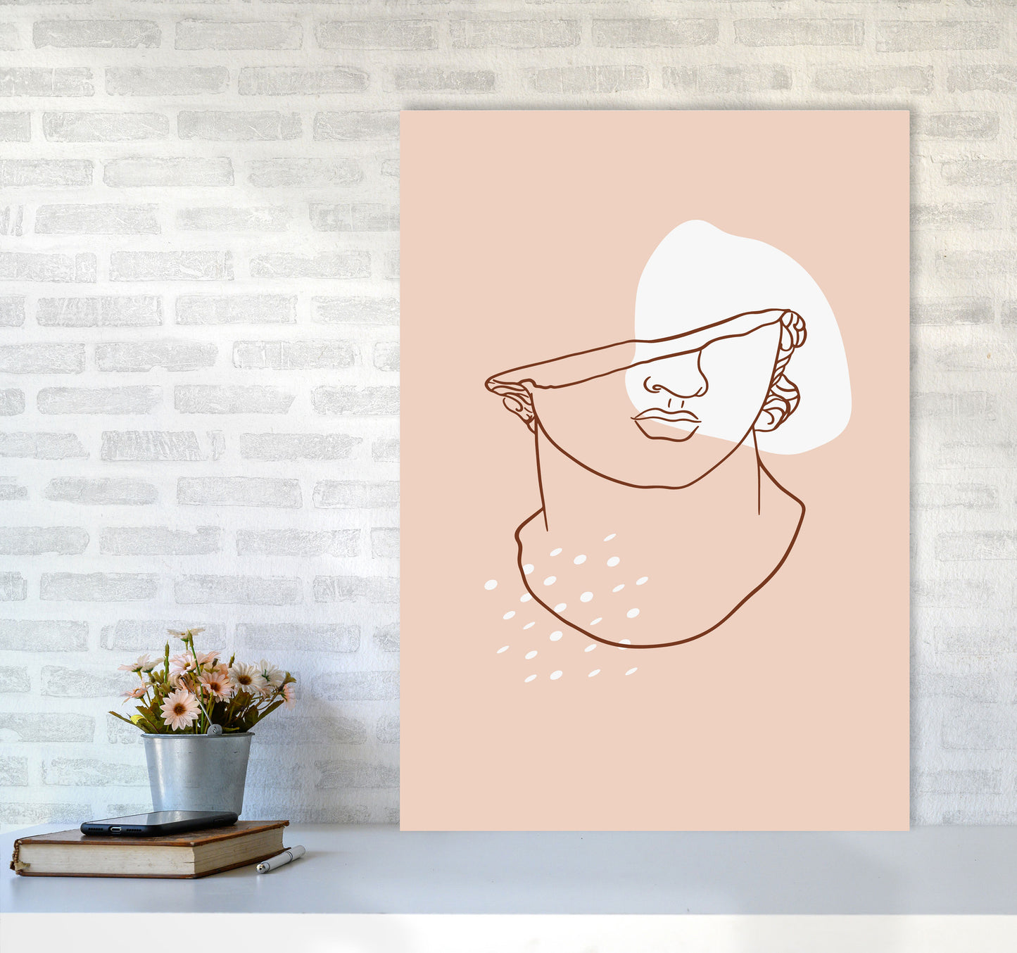 Greek Head Art Print by Essentially Nomadic A1 Black Frame