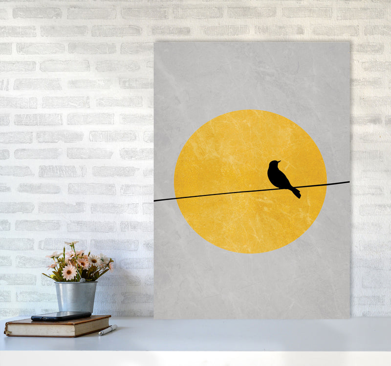 Lone Bird Art Print by Essentially Nomadic A1 Black Frame