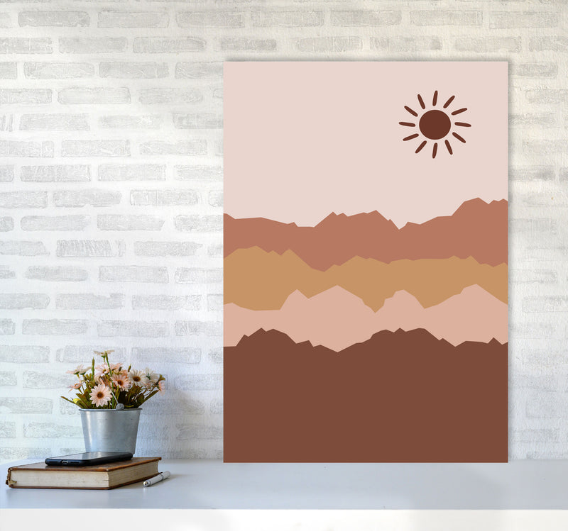 Mountain Sun Art Print by Essentially Nomadic A1 Black Frame