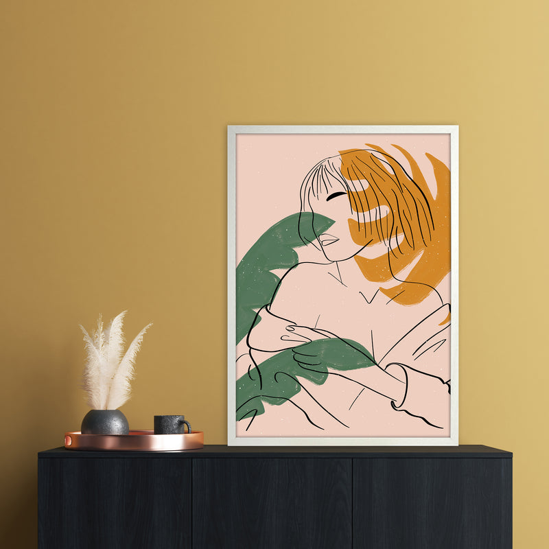 Girl Art Print by Essentially Nomadic A1 Oak Frame