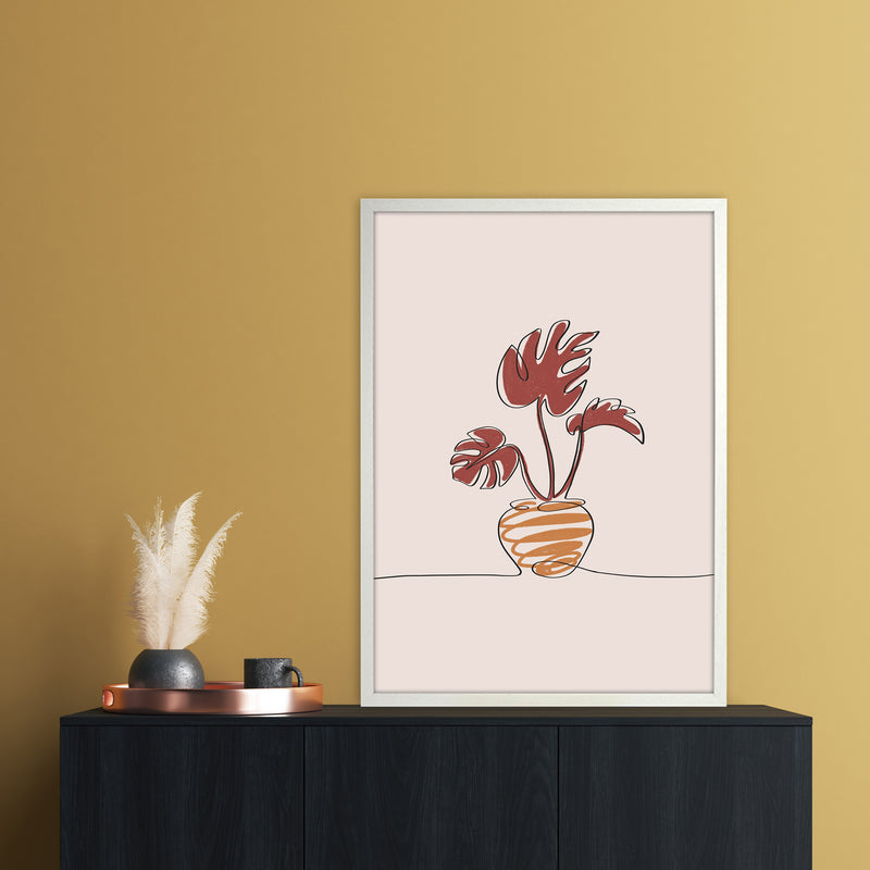 Monstera Art Print by Essentially Nomadic A1 Oak Frame