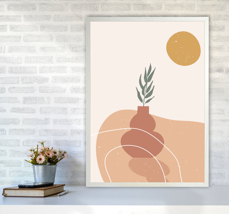 Vase Botanical Art Print by Essentially Nomadic A1 Oak Frame