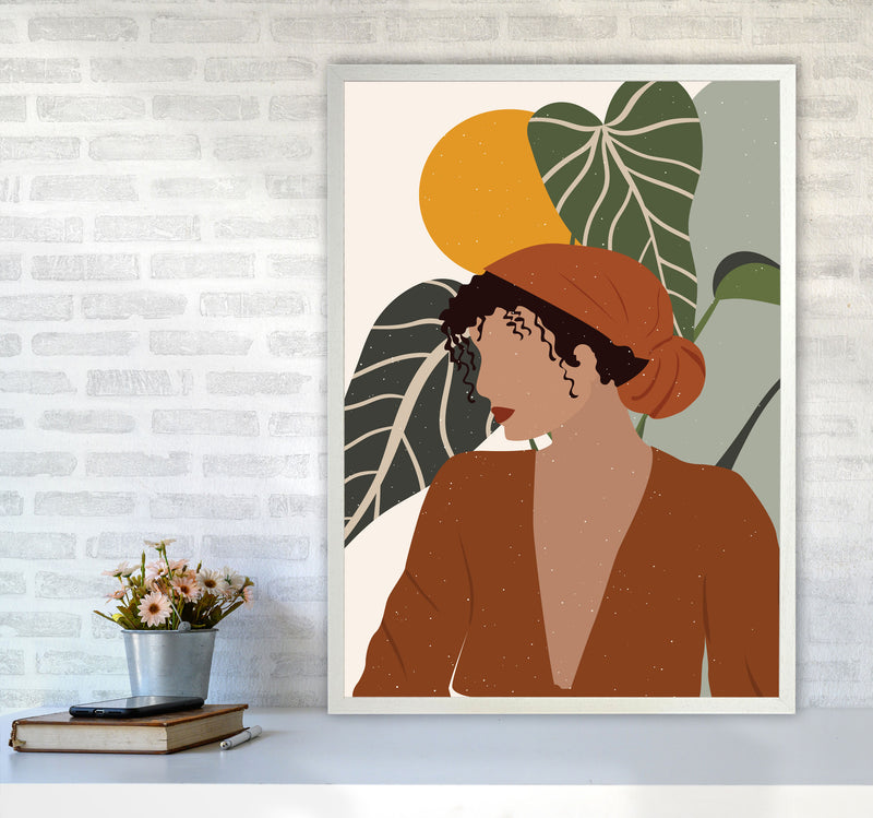 Girl Boho Art Print by Essentially Nomadic A1 Oak Frame