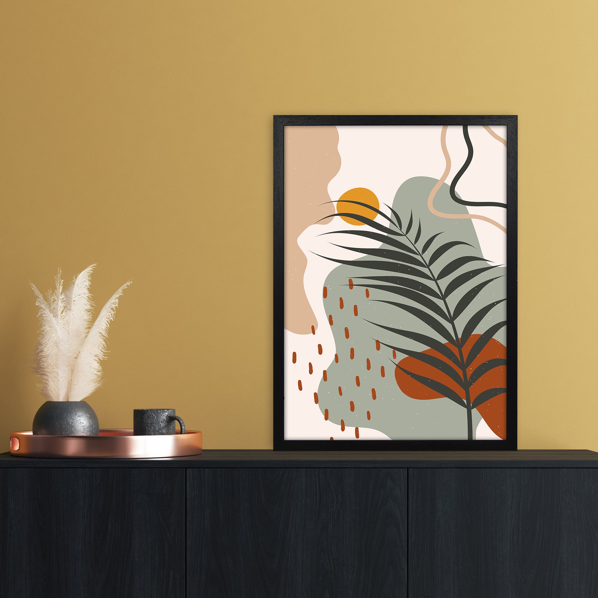 Botanical Abstract 2 2x3 01 Art Print by Essentially Nomadic A2 White Frame