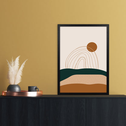 Abstract Rainbow Landscape Art Print by Essentially Nomadic A2 White Frame