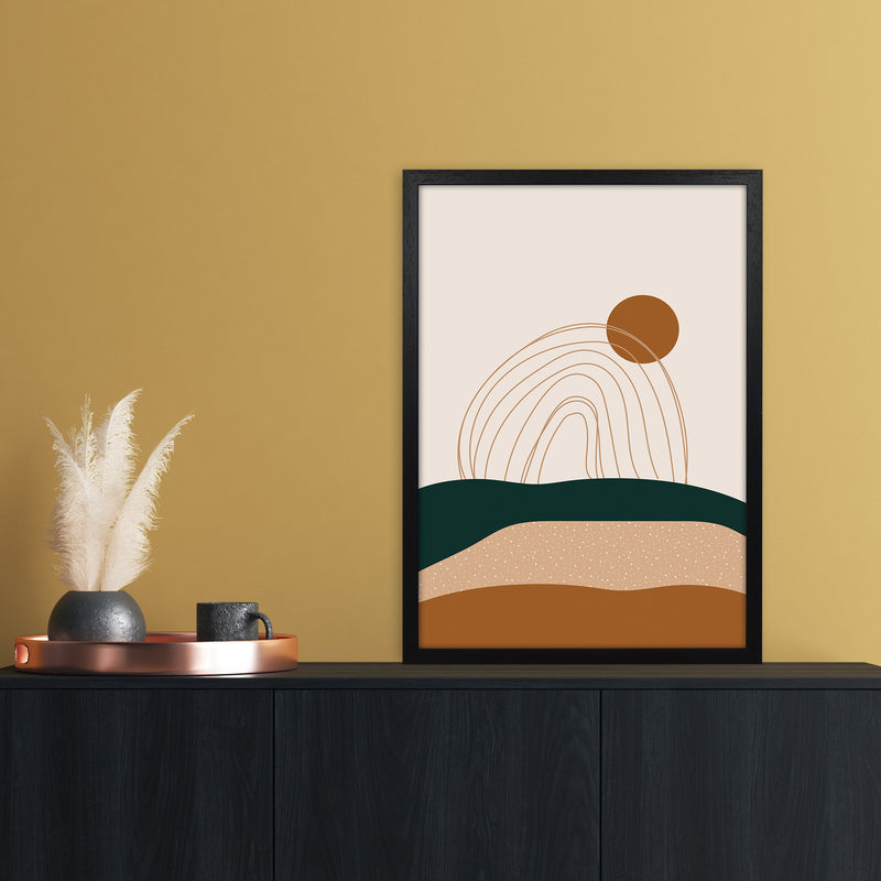 Abstract Rainbow Landscape Art Print by Essentially Nomadic A2 White Frame
