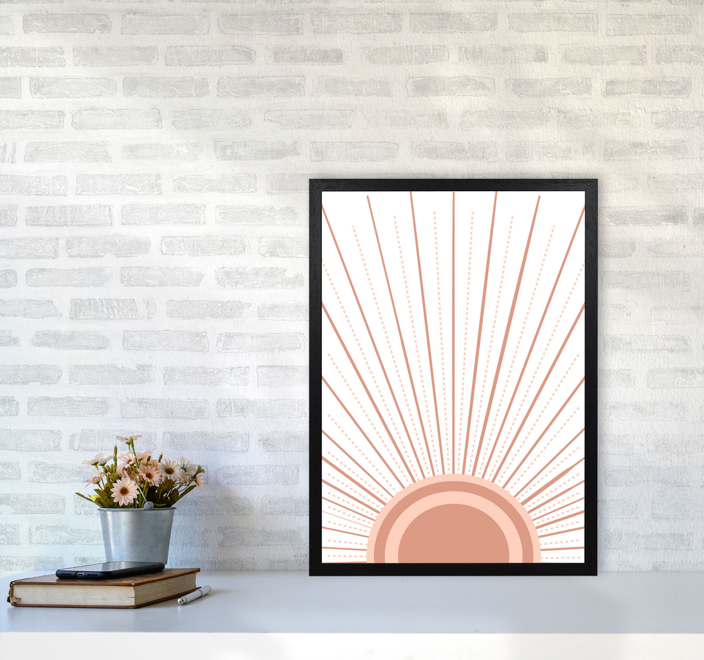 Boho Sunrise Art Print by Essentially Nomadic A2 White Frame