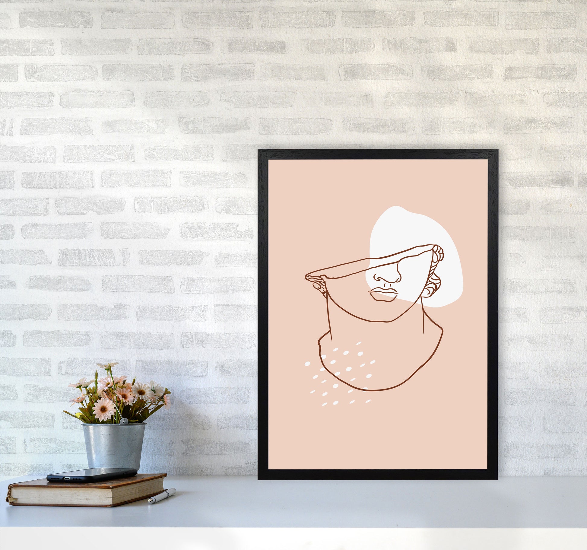 Greek Head Art Print by Essentially Nomadic A2 White Frame