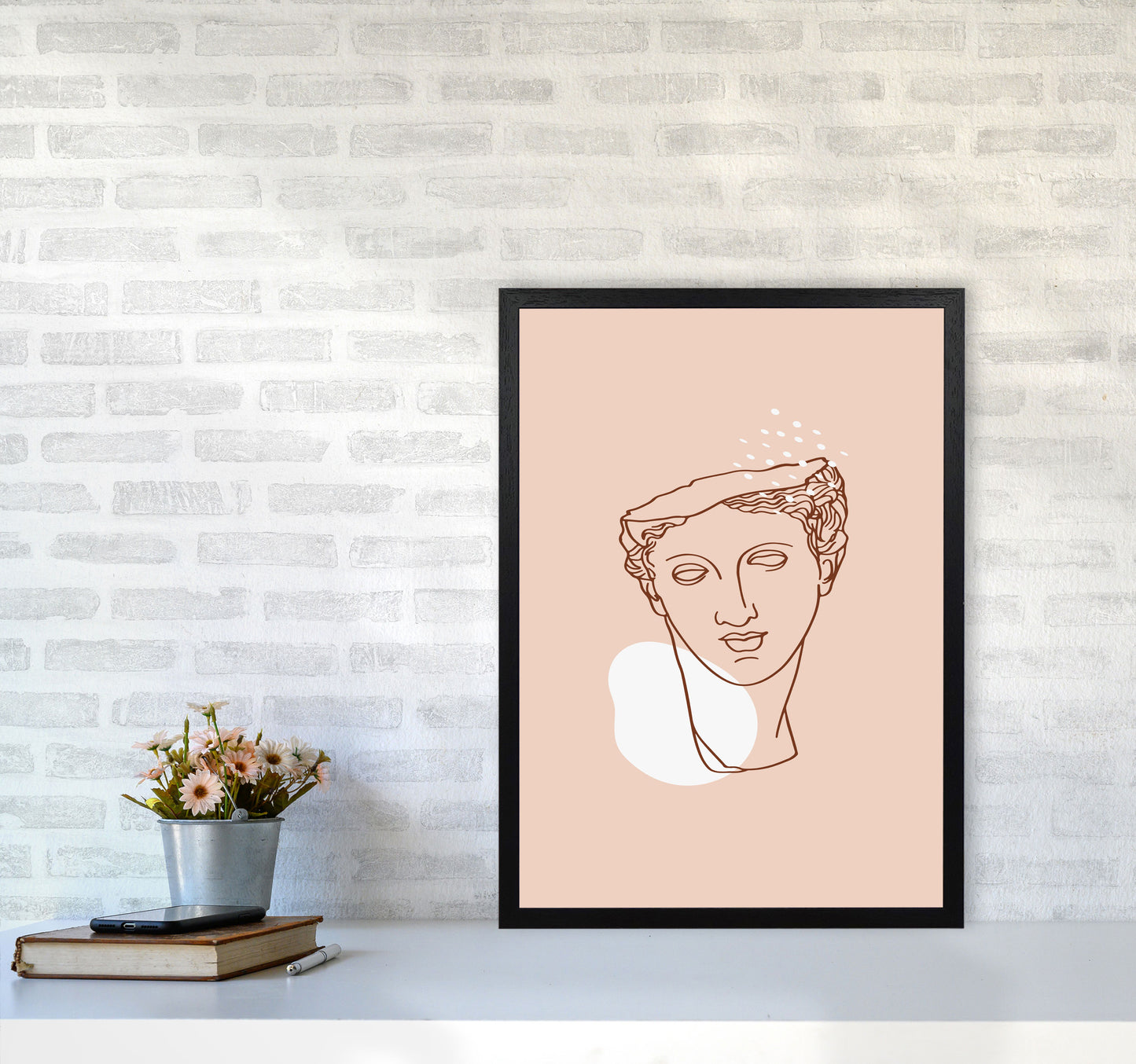 Greek Aphrodite Head Art Print by Essentially Nomadic A2 White Frame