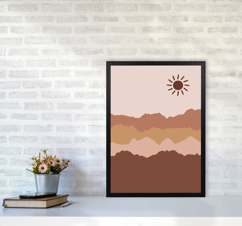 Mountain Sun Art Print by Essentially Nomadic A2 White Frame