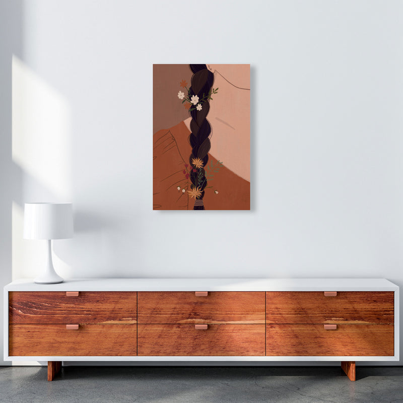 Girl Wildflower Art Print by Essentially Nomadic A2 Canvas