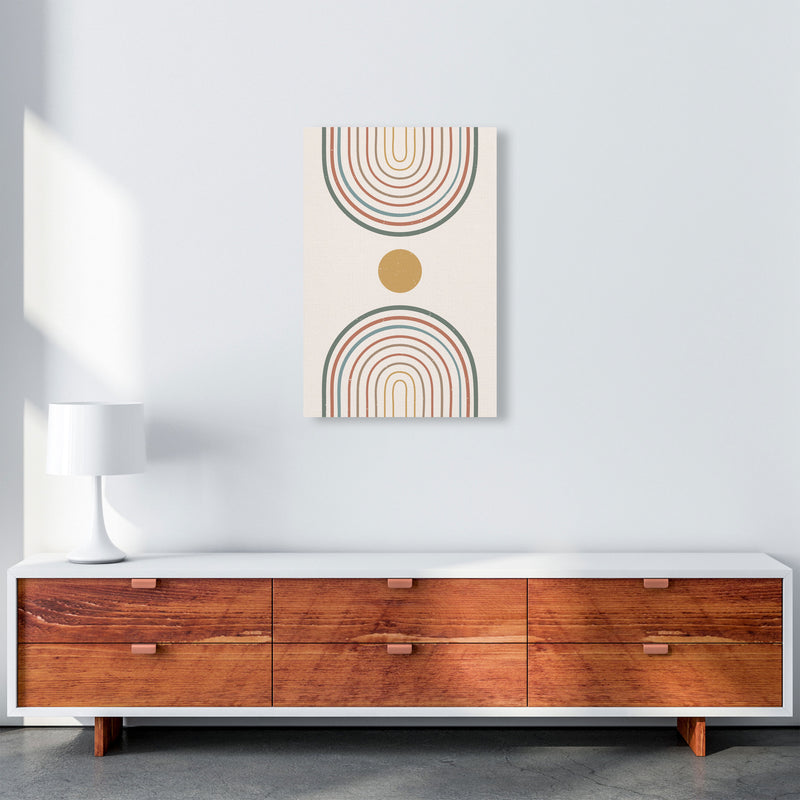 Mid Century Rainbow Sun Art Print by Essentially Nomadic A2 Canvas
