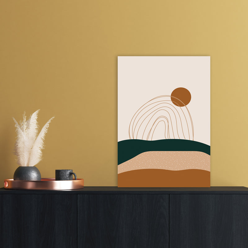 Abstract Rainbow Landscape Art Print by Essentially Nomadic A2 Black Frame