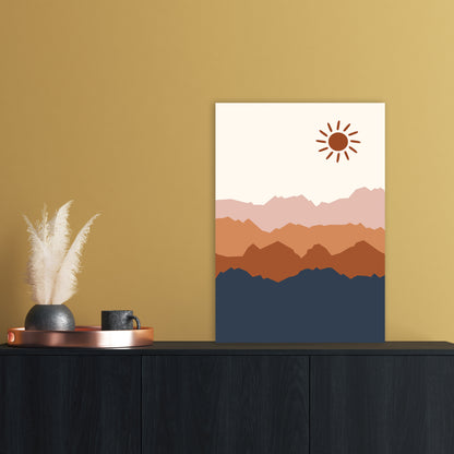 Sun Blue Mountain 02 Art Print by Essentially Nomadic A2 Black Frame
