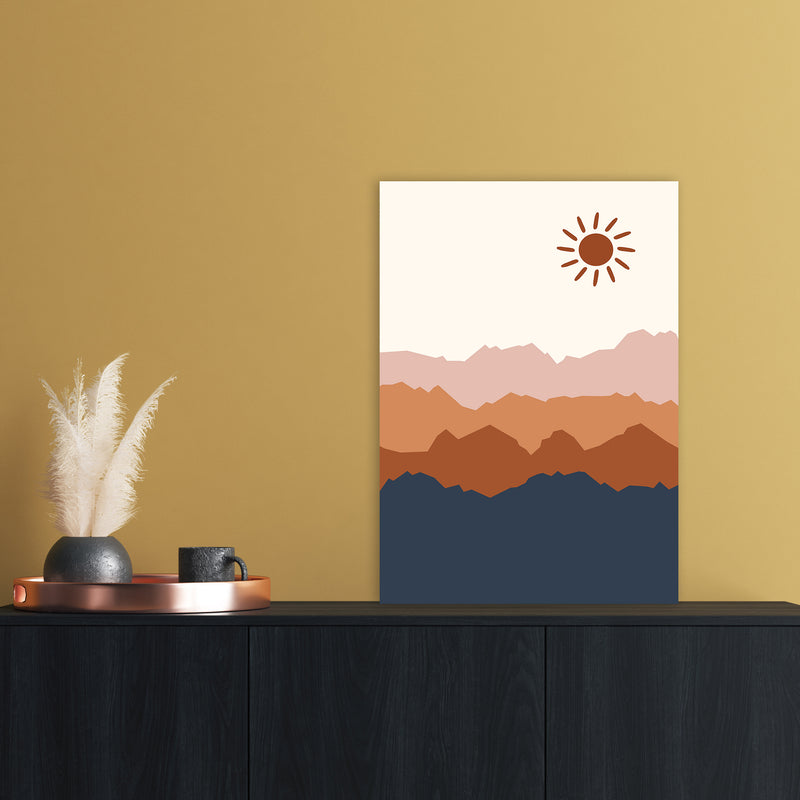 Sun Blue Mountain 02 Art Print by Essentially Nomadic A2 Black Frame