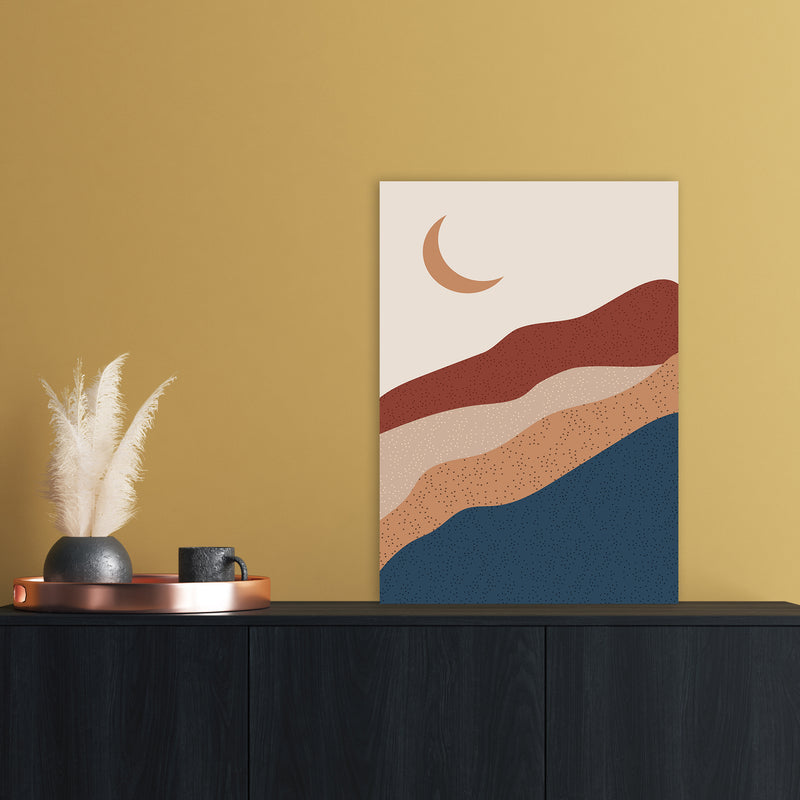 Moon Mountain Art Print by Essentially Nomadic A2 Black Frame