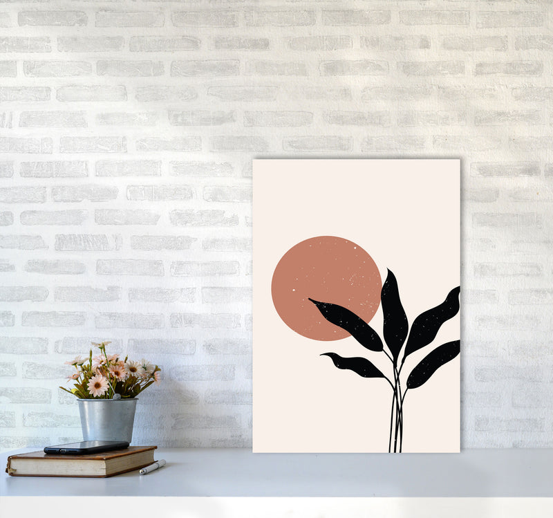 Abstract Leaf Sun Art Print by Essentially Nomadic A2 Black Frame