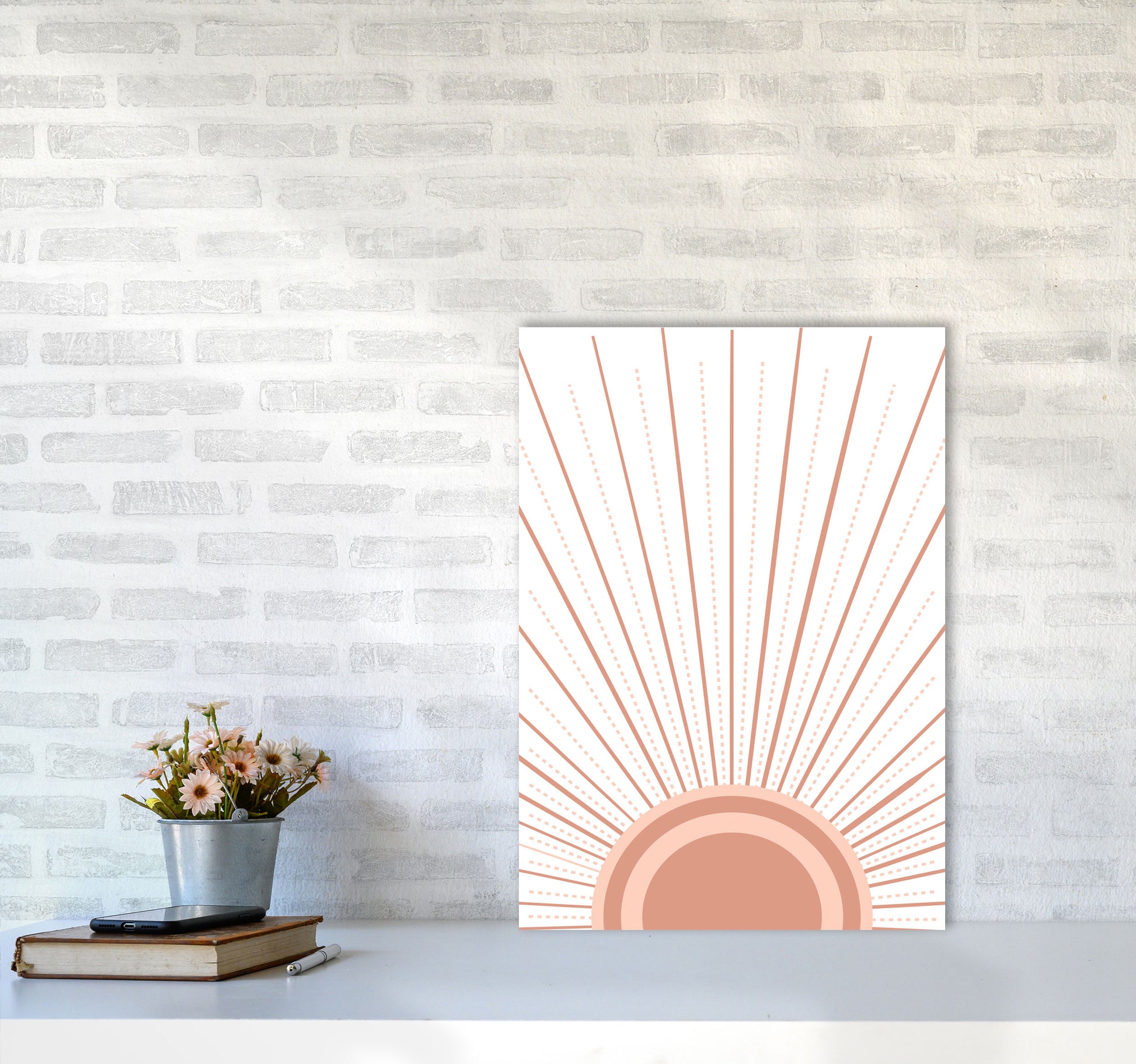 Boho Sunrise Art Print by Essentially Nomadic A2 Black Frame