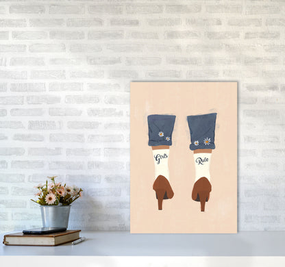 Girls Rule Art Print by Essentially Nomadic A2 Black Frame