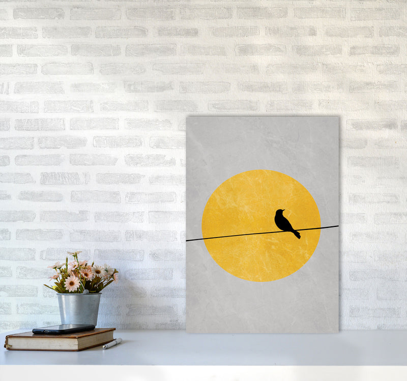 Lone Bird Art Print by Essentially Nomadic A2 Black Frame