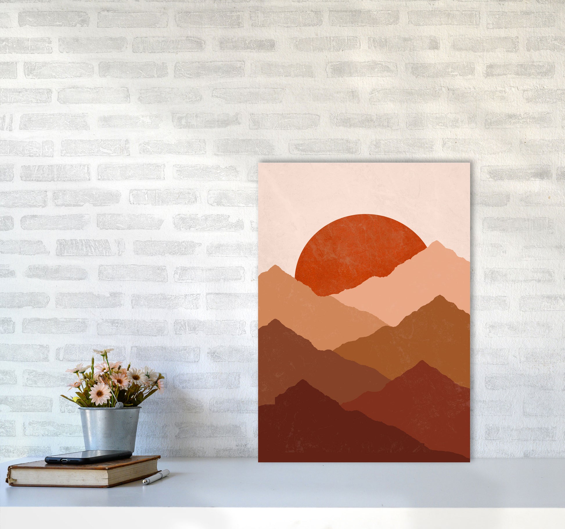 Mountain Sunset Art Print by Essentially Nomadic A2 Black Frame