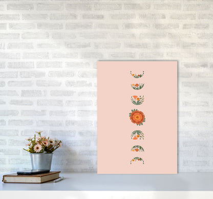Moon Phases Floral Art Print by Essentially Nomadic A2 Black Frame