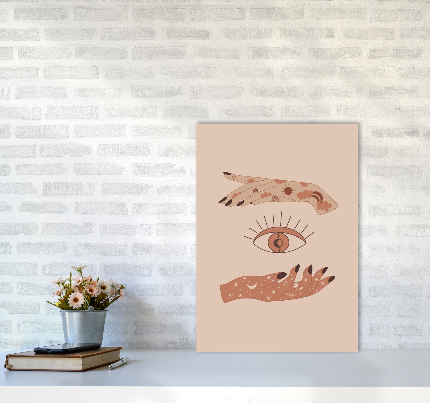 Mystical Celestial Eye Art Print by Essentially Nomadic A2 Black Frame