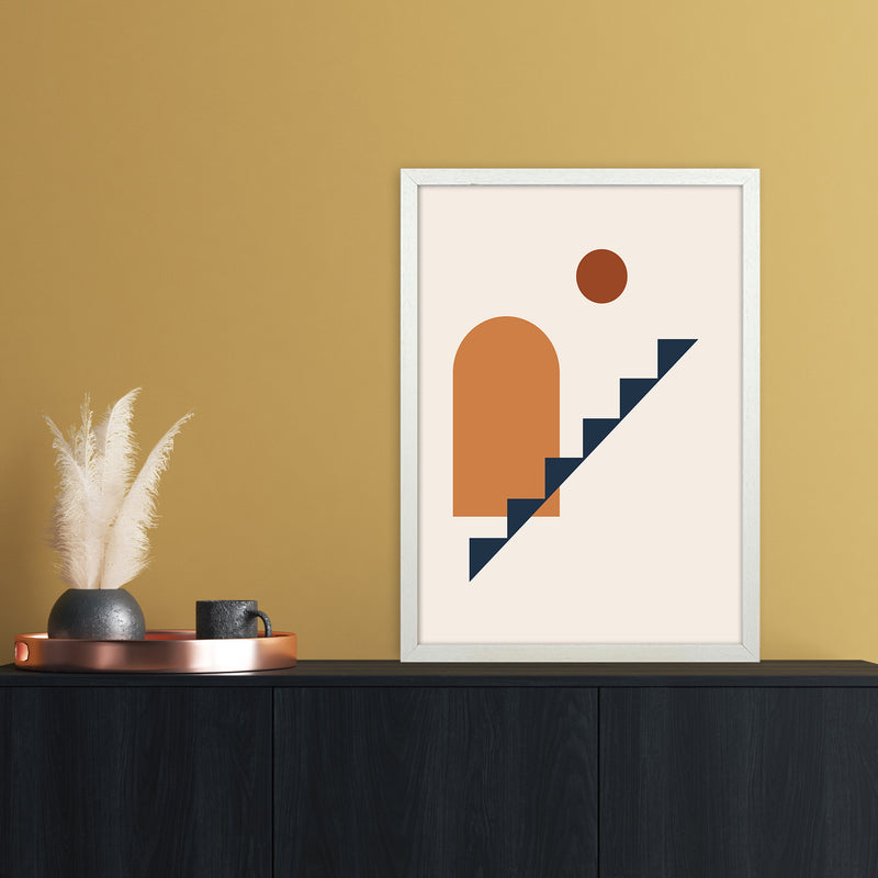 Minimal Geo b 3x4 ratio Art Print by Essentially Nomadic A2 Oak Frame