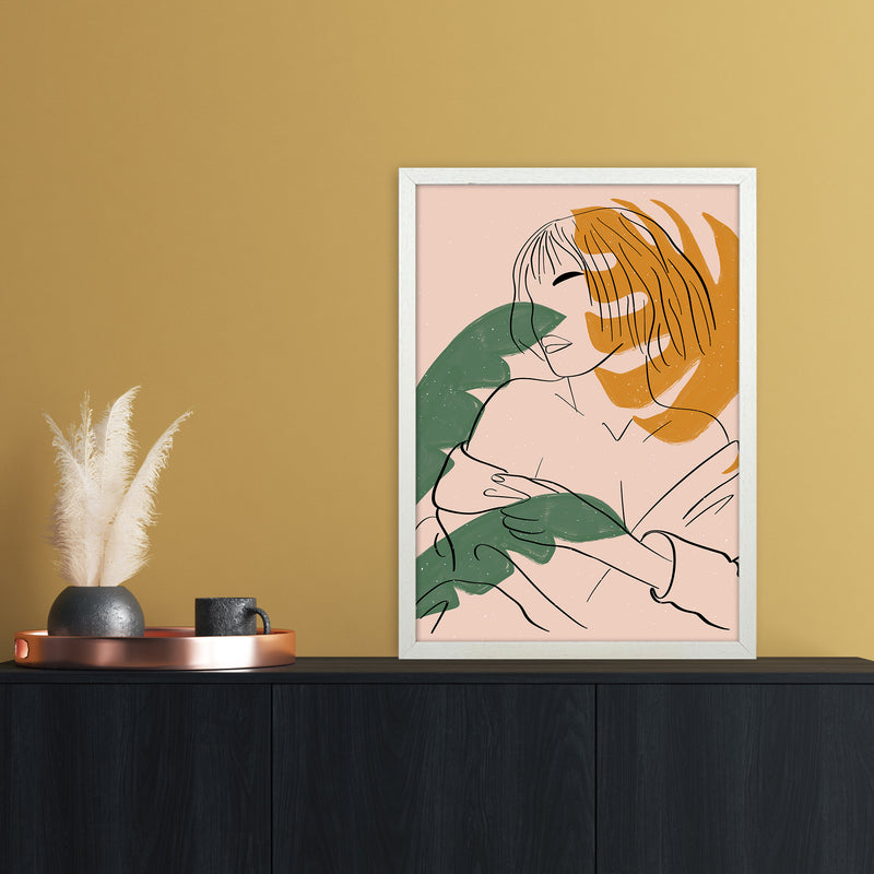 Girl Art Print by Essentially Nomadic A2 Oak Frame